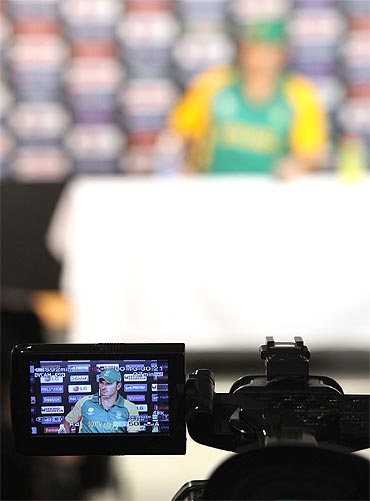 A television camera rolling at the World Cup 2011. TV coverage has been ordinary