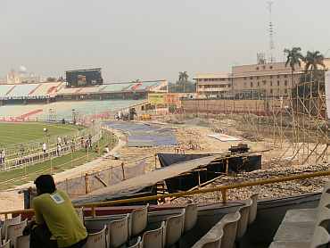 Work continues at the Eden Gardens