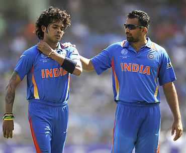 Zaheer Khan and S Sreesanth