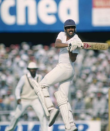 Kapil Dev in action against England in 1982