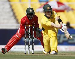 Brad Haddin in action against Zimbabwe