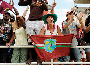 West Indies fans in Kingston