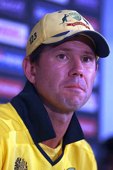 Ricky Ponting during the post match conference