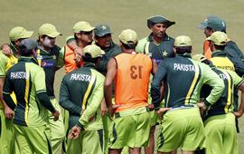 The Pakistan players