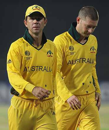 Michael Clarke and Ricky Ponting