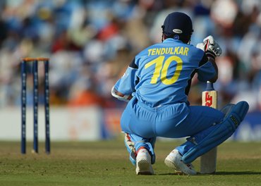 Tendulkar in the No 10 jersey during the 2003 World Cup