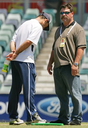 David Boon with Australia captain Ricky Ponting