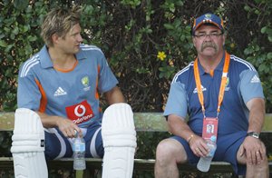 David Boon (right) with Shane Watson