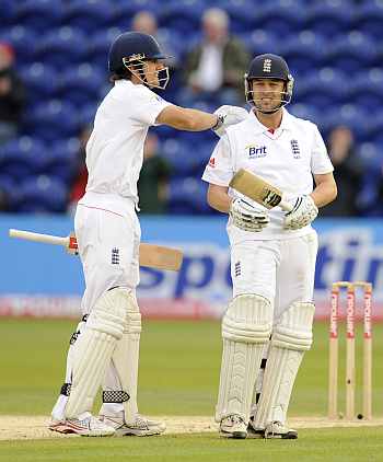 Alastair Cook and Johnathan Trott