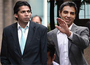 Mohammad Asif (left) with Salman Butt