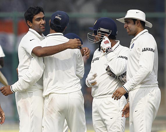 Indian team members celebrate