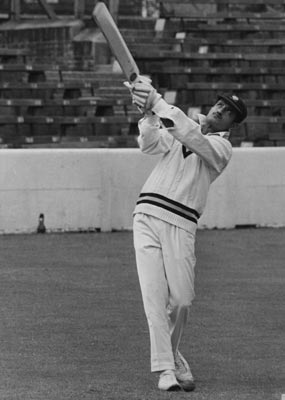 India captain Ajit Wadekar bats at the Oval, in London, on June 21, 1971