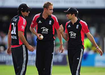 James Anderson, Alastair Cook and Stuart Broad