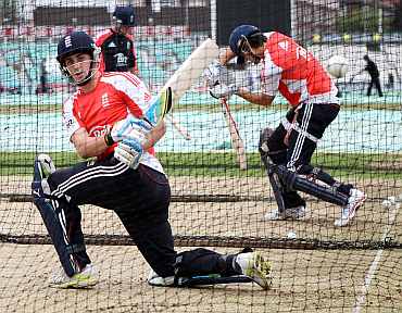 Craig Kieswetter during a nets session at The Kia Oval