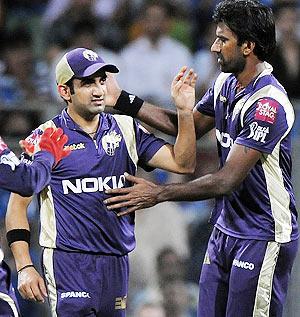 Gautam Gambhir with L Balaji