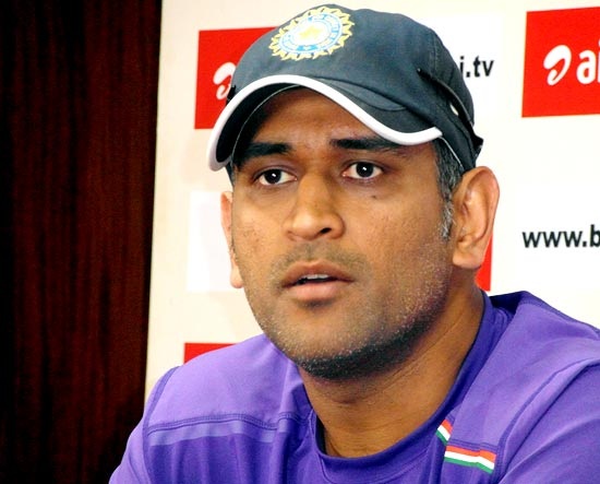 M S Dhoni addresses the media in Nagpur on Wednesday