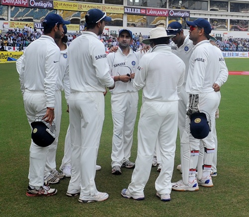 Indian team during a team discussion