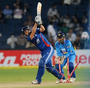 Alex Hales is bowled by Yuvraj Singh