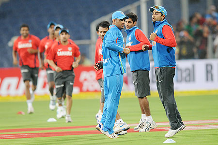 Indian team at a training session