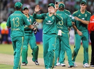South Africa players celebrate