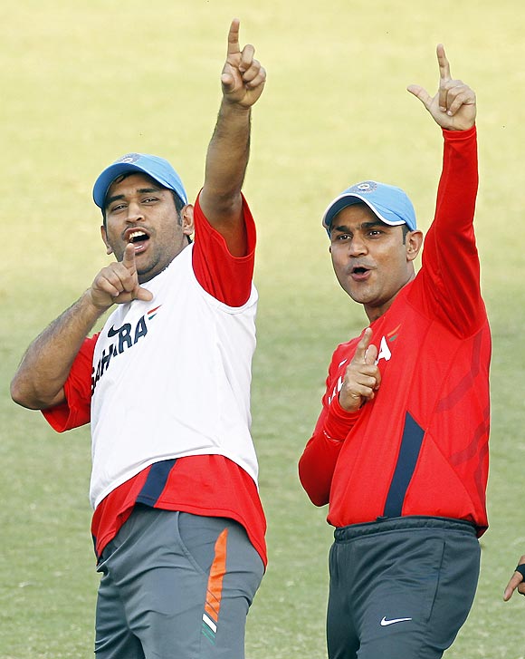 MS Dhoni and Virender Sehwag