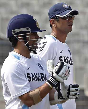 Team India practice in two batches