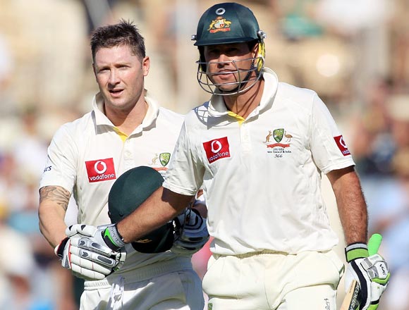 Ricky Ponting (right) and Michael Clarke