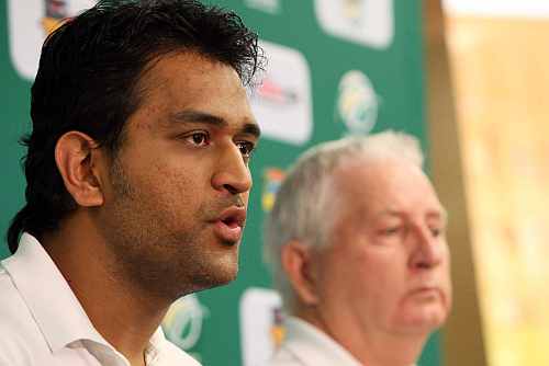MS Dhoni and Duncan Fletcher