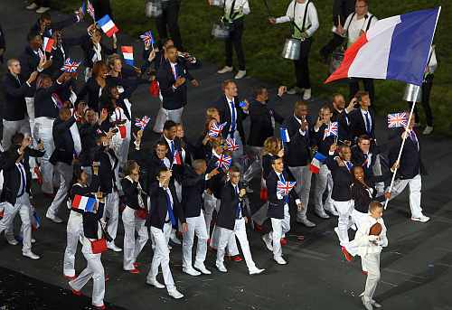 France Olympic team during the opening ceremony