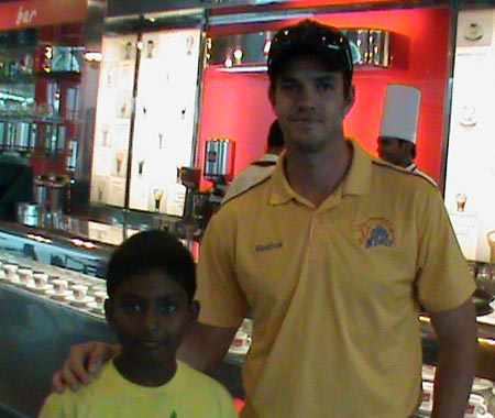 'We met several cricketers at Bangalore airport'