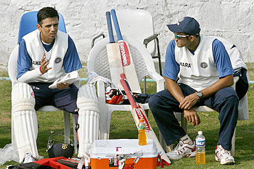 Rahul Dravid with Anil Kumble