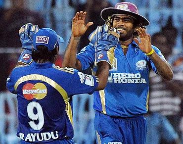 Lasith Malinga with Anbati Rayudu