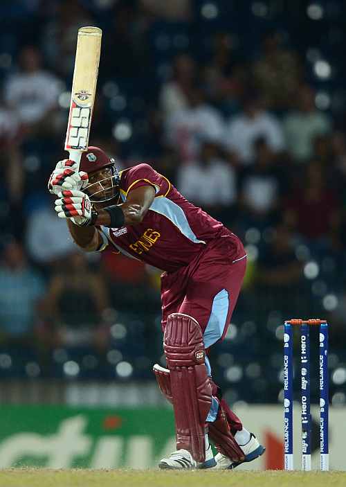 Kieron Pollard of the West Indies bats during the ICC World Twenty20 2012 Semi Final between Australia and the West Indies