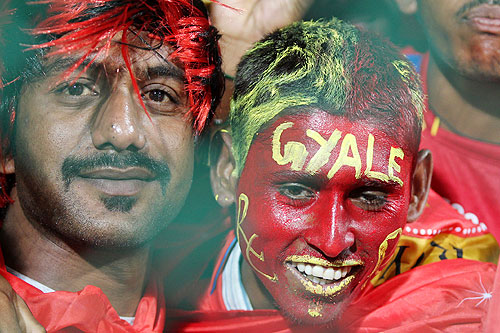 A Chris Gayle fan at the match on Tuesday