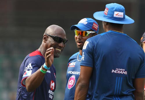 Viv Richards, Kieron Pollard and Dwayne Smith