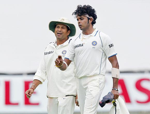 Sachin Tendulkar talks to S Sreesanth