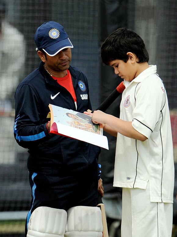 Sachin Tendulkar with son Arjun