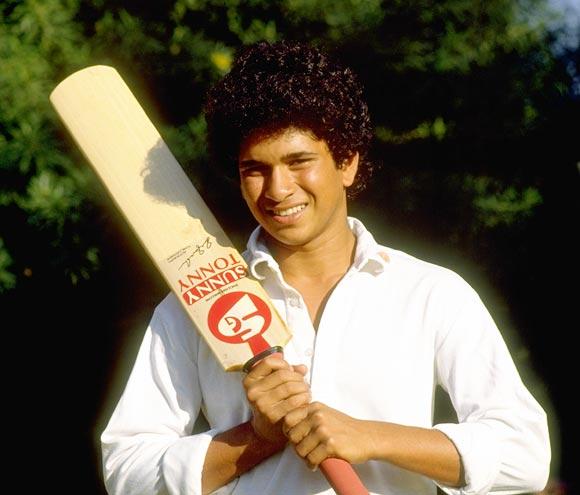 Sachin Tendulkar in his younger days