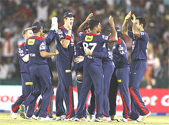 Delhi players celebrate