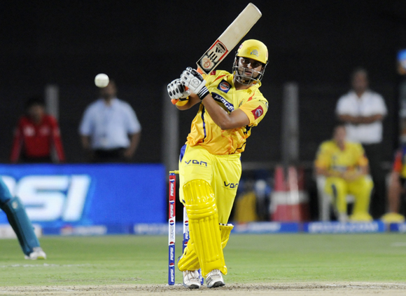 Suresh Raina of Chennai Super Kings bats