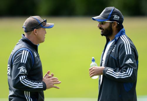 Monty Panesar and Andy Flower