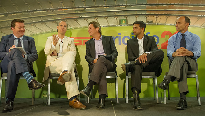 The special guests share their views at the event organised by ESPNcricinfo in London on Monday