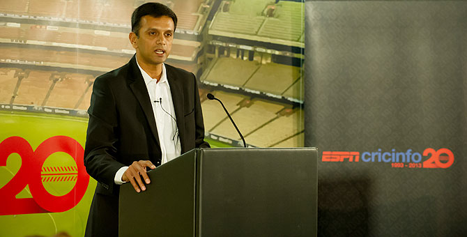 Rahul Dravid at the event organised by ESPNcricinfo in London on Monday