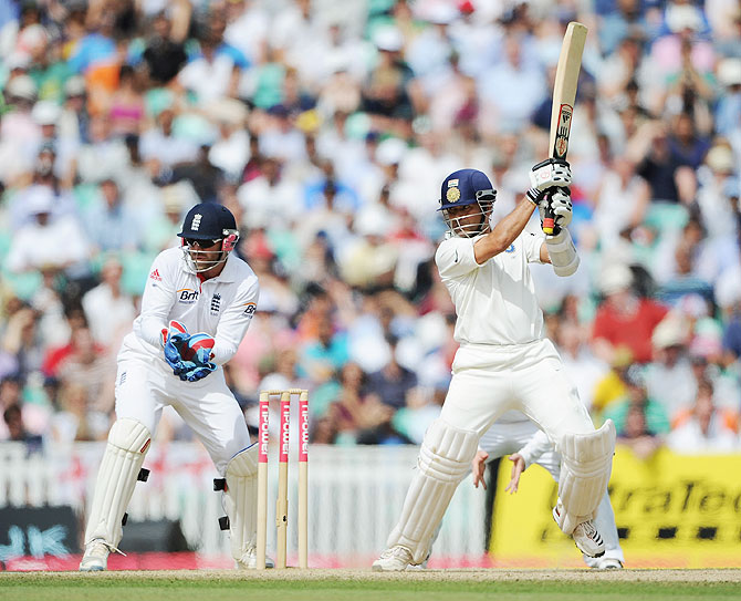 Sachin Tendulkar in action against England, The Oval, August 22, 2011. India hasn't played a five Test series since 2002.
