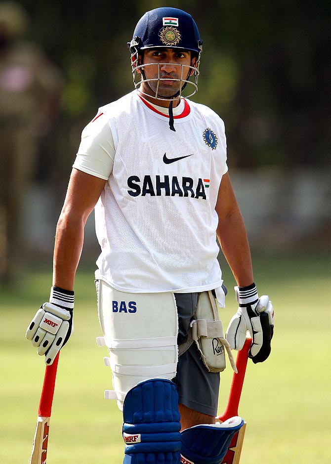 Gautam Gambhir during a nets session