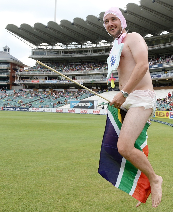 Fancy dress winner during Day 4 of the 1st Test match