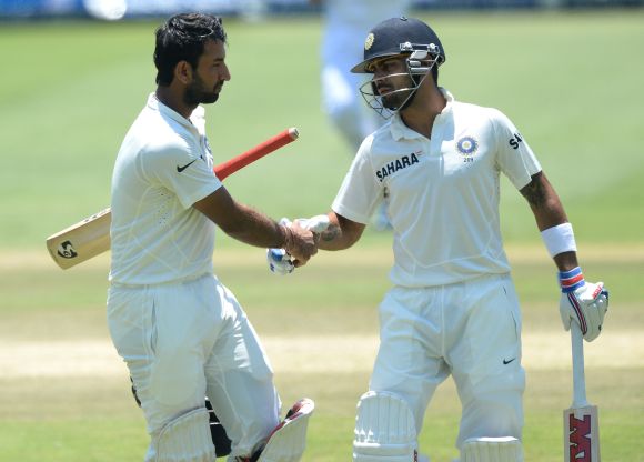 Cheteshwar Pujara and Virat Kohli