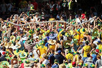 A general view of the large crowd of 90,831 spectators during day one of the Fourth Ashes Boxing Day Test between Australia and England at Melbourne Cricket Ground on Thursday