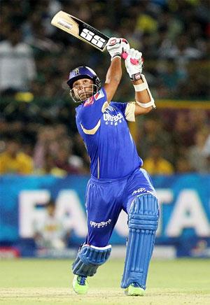 Stuart Binny during the IPL for Rajasthan Royals