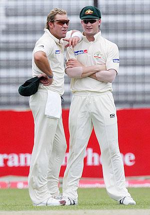 Shane Warne and Michael Clarke